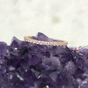 Rose Gold Over Sterling Nouveau Eternity Band